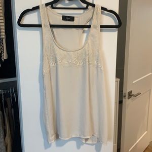 White lace tank